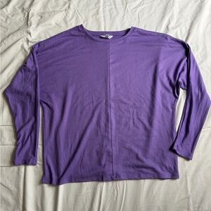 Time and Tru Lavender Long Sleeve Top